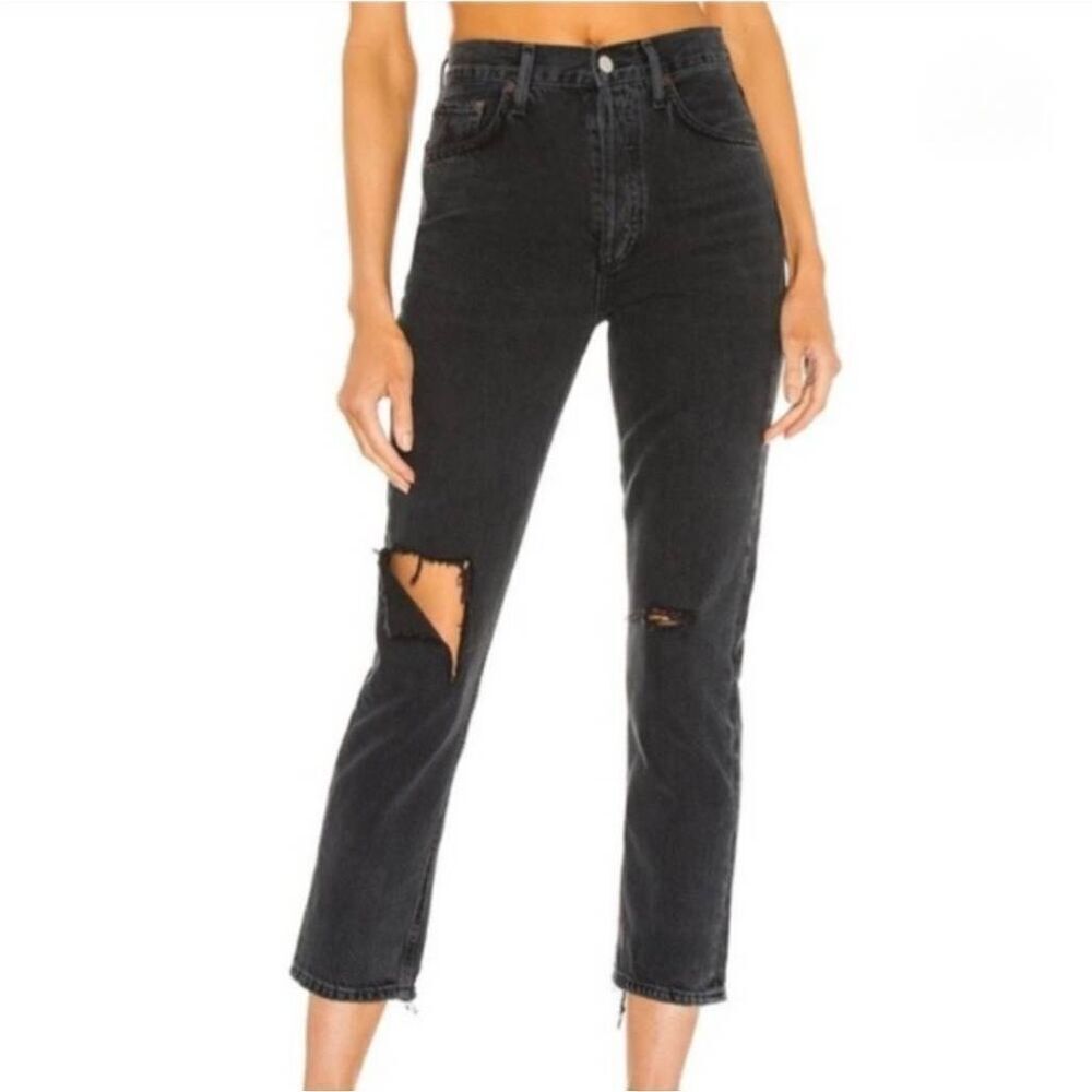 Agolde Riley High Rise Straight Leg Jeans